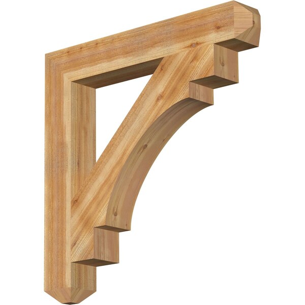Ekena Millwork Merced Craftsman Rough Sawn Bracket, Western Red Cedar, 6"W x 42"D x 42"H BKT06X42X42MRC04RWR - main